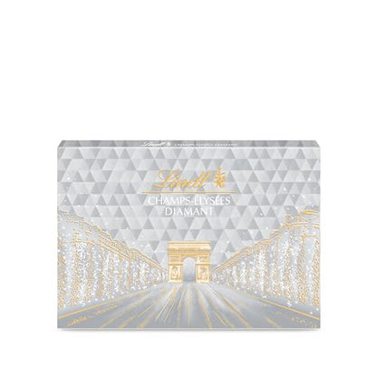 Lindt - Coffret CHAMPS-ÉLYSÉES Édition Diamant - 44 Chocolats Gourmands au Lait, Noir et Blanc, 468g