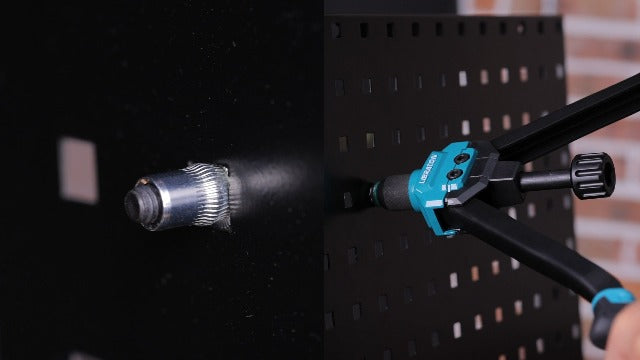 LIBRATON Pince a Rivet, 16" Pince a écrous à Rivets, Kit Professionnel Outil à Riveter avec 70 écrous et 7 mandrins métriques, Facile à remplacer, avec étui de Transport