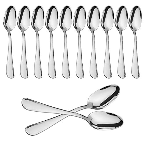 12 cuillères à Moka 10,3x2,2 cm en Acier Inoxydable Hautement Poli