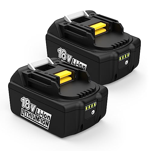 2 Pièces 18V 5500mAh Batterie pour Makita Batterie 18V BL1850 BL1860 BL1840 BL1830