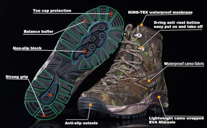Chaussures de randonnée camouflage imperméables et antidérapantes