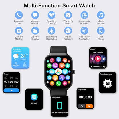 Montre Connectée Homme Femme, 1.96
