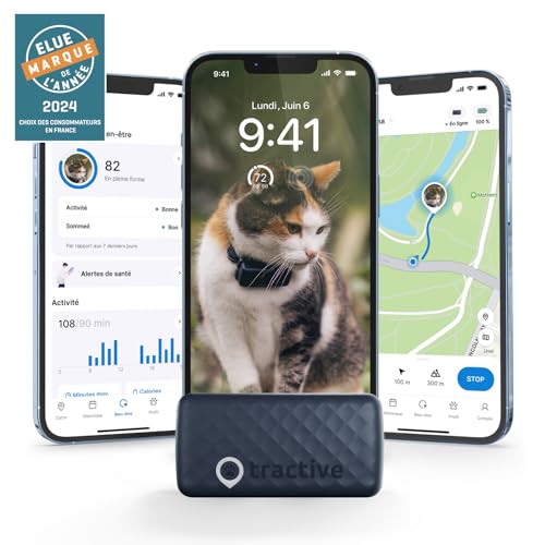 Tractive Collier GPS Chat Mini – Localisation et Moniteur d'Activité
