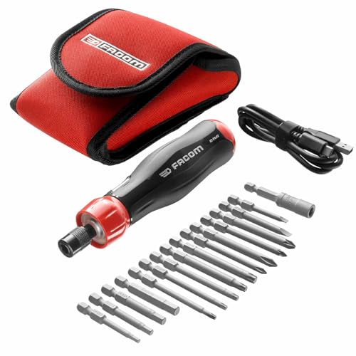 FACOM - Tournevis assisté E-PROTWIST avec étui + 15 embouts