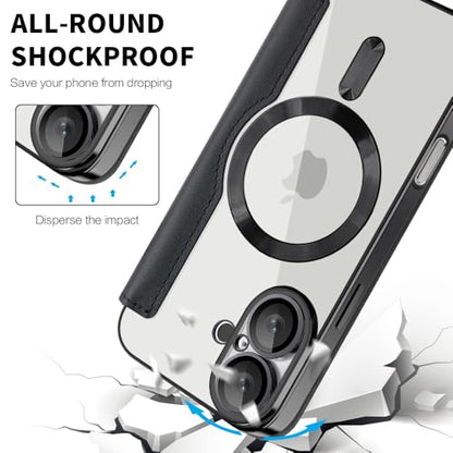 Coque Multifonctionnelle en Cuir iPhone 16 Plus