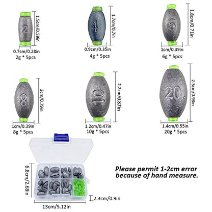 Lot de 30 plombs de pêche