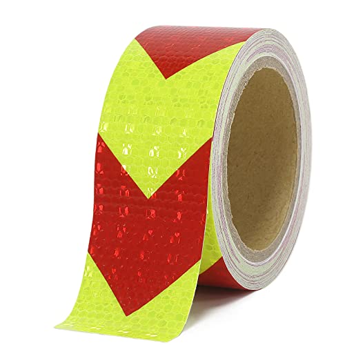 XFXIA Ruban Réfléchissant Jaune et Rouge 10m x 5cm