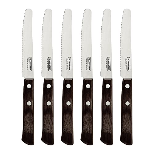 Lot de 6 couteaux à tomate/table - Lame de 11,5 cm