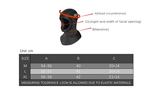 Cagoule Thermique de Combinaison Cagoule de plongée intégrale imperméable 3mm