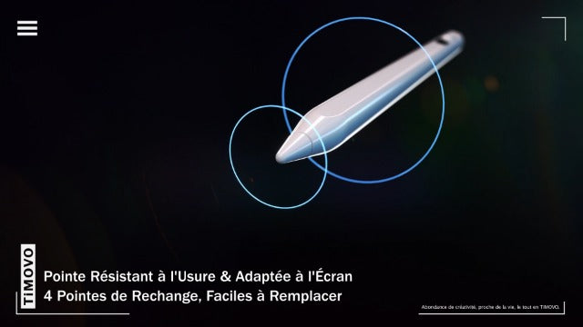 TiMOVO Stylet à Écran Tactile, Stylet à Charge Rapide Compatible avec iPad/iPhone/Android/iOS/Samsung/Xiaomi Tablettes, Stylet Écran Capacitif avec Affichage de Puissance, Blanc