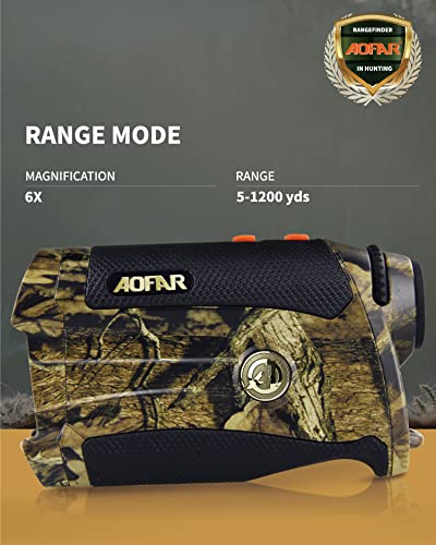 Télémètre de Chasse 1200 mètres, Camo Imperméable à l'eau, 6X 25mm.