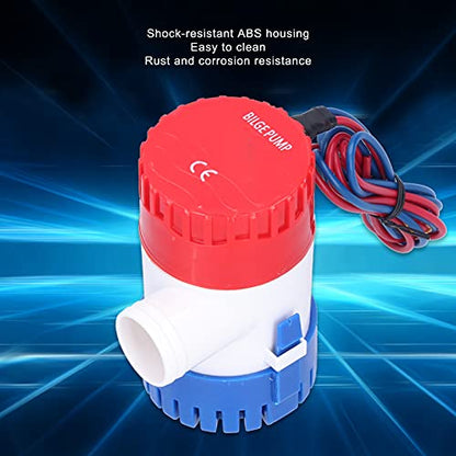 Pompe à Eau de Cale de Bateau Submersible 12 V/24 V pour Bateau Accessoires de Pompe à Eau Marine Submersible Bateau Marin(12V 1100GPH)