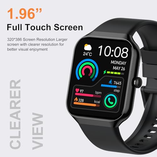 Montre Connectée Homme Femme, 1.96