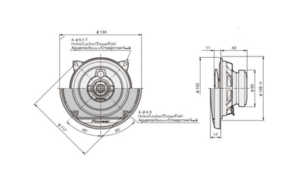 Haut-parleurs Pioneer TS-G1030F