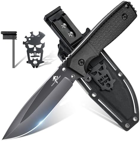 Couteau avec Étui Kydex - Full Tang Outdoor Kaki