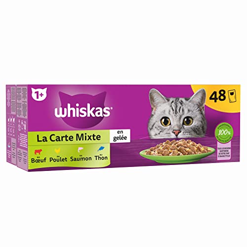 WHISKAS Repas - 48 Sachets Fraîcheur en Gelée