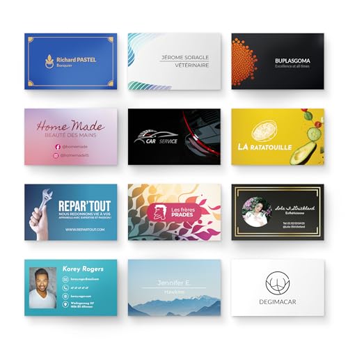 Cartes de Visite Recto-Verso en Couleur
