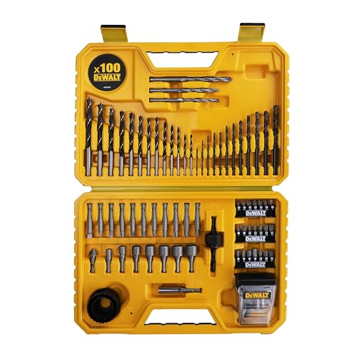 DEWALT Coffret 100 Pièces Perçage et Vissage Haute Performance avec Rangement