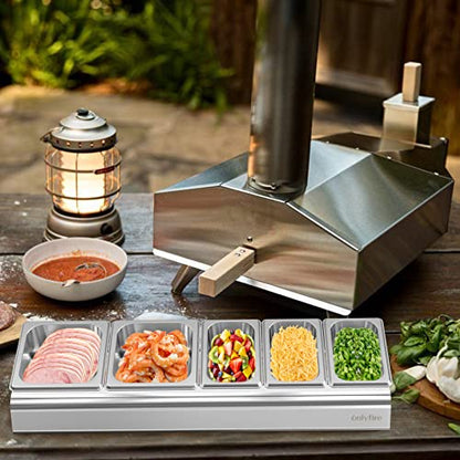 Bac Inox Avec Couvercles pour Restauration et la Cuisine, 5 Bac Rangement Frigo