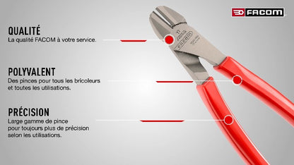 FACOM Pince Étau à Becs Longs - 5 Positions avec Gâchette de Contrôle