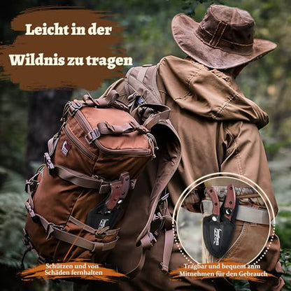 Couteau de survie, couteau de camping à lame fixe, couteau à écorcher très tranchant