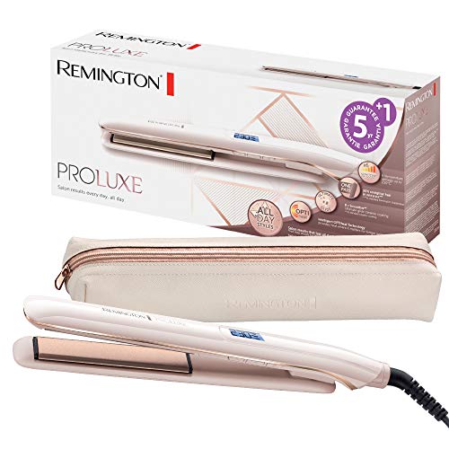 Lisseur Cheveux [Résultat Professionnel longue tenue] PROluxe (Lissage en 1 seul passage, Céramique, Léger, Glisse facile, Ecran LCD, 150-230°C, pochette) Fer à lisser S9100