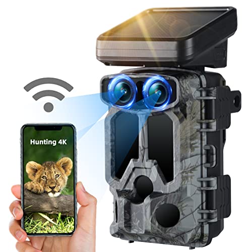 Caméra de Chasse Solaire 4K 30FPS, 60MP avec WiFi