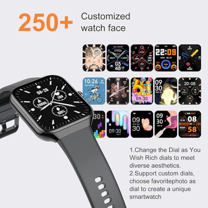 Montre Connectée Homme Femme, 1.96