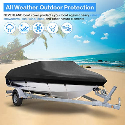 Bâche de Bateau, Housse de Bateau Portable Imperméable 4000PA, Couverture de Protection pour Bateau à Coque