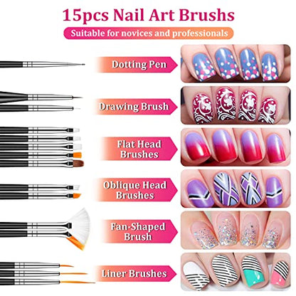 TAVADA Kit de Nail Art - 23 Pièces