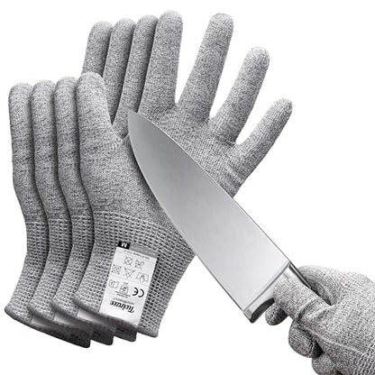 2 Paires de Gant Anti Coupure - Haute Protection Niveau E - Protection Contre Les Coupures
