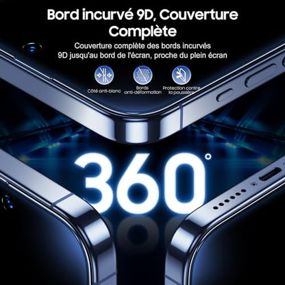 UniqueMe Premium Intimité Verre Trempé pour iPhone 15 Pro Max Protection écran Anti Espion, Dépoussiérage Automatique, 9H Couverture Complète Verre de Protection Privacy Film, 2 Pièces