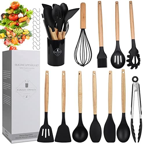 Ustensiles de Cuisine en Silicone, hicoosee 22 PCS Accessoire Cuisine Set sans BPA
