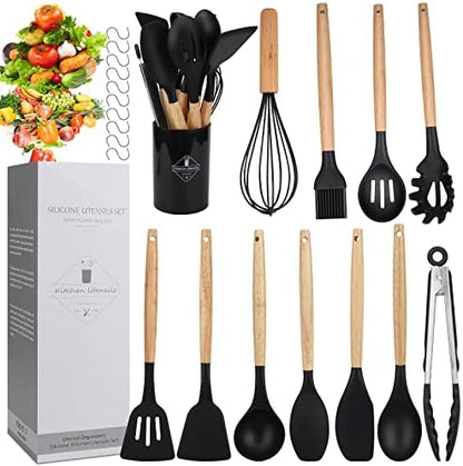 Ustensiles de Cuisine en Silicone, hicoosee 22 PCS Accessoire Cuisine Set sans BPA