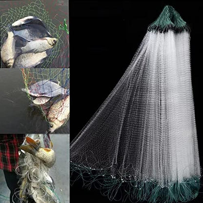 Filet de Pêche Pliable - 1m x 20m avec Flotteur et Maille à 3 Doigts
