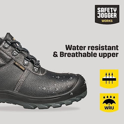Chaussures de Sécurité à Embout d'acier, Hommes - S3 / S1P Chaussure de Travail Femmes, Semelle Antidérapante, Amortissant Les Chocs, Hydrofuge et Oléofuge, Légères, 42 EU