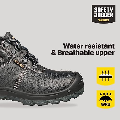 Chaussures de Sécurité à Embout d'acier, Hommes - S3 / S1P Chaussure de Travail Femmes, Semelle Antidérapante, Amortissant Les Chocs, Hydrofuge et Oléofuge, Légères, 42 EU