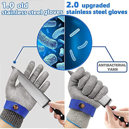 Gant Anti Coupure Cuisine Protection Niveau 9 Gants de Travail Gants à Huitres Gant