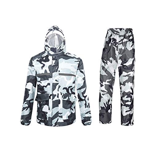 Ynport Crefreak - Combinaison imperméable à Capuche - Extérieur Homme/Femme - Étanche à l'eau de Pluie -Camouflage