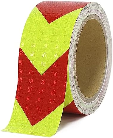 XFXIA Ruban Réfléchissant Jaune et Rouge 10m x 5cm