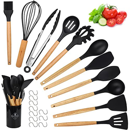 Ustensiles de Cuisine en Silicone, hicoosee 22 PCS Accessoire Cuisine Set sans BPA