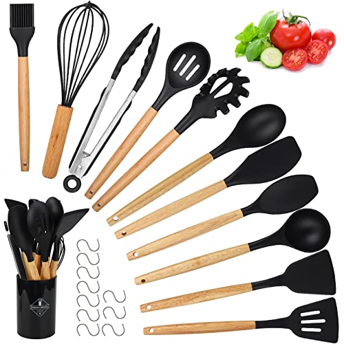Ustensiles de Cuisine en Silicone, hicoosee 22 PCS Accessoire Cuisine Set sans BPA