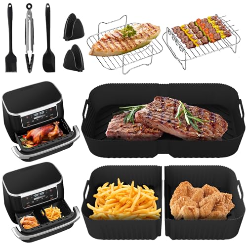 Silicone Moule Air Fryer pour Ninja Foodi Flex 10.4 L AF500EU, 14 Pièces