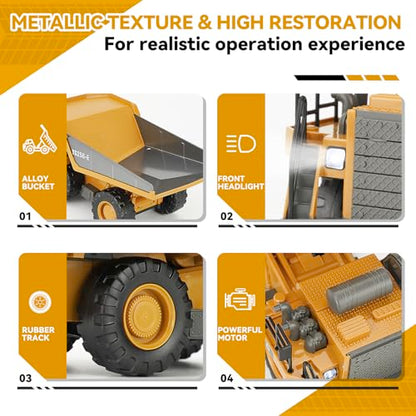 Camion-Benne Télécommandé, Véhicule de Construction RC pour Enfants