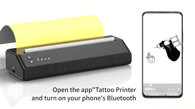 Thermocopieur Tatouage Imprimante de Transfert tatouage Machine Bluetooth avec 10 Feuilles