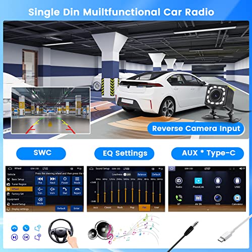 Hikity Autoradio 1 Din Carplay pour voiture
