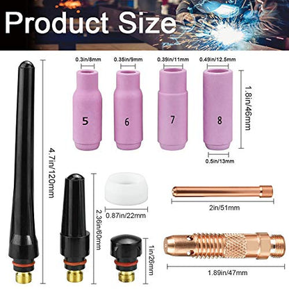 Kit de 16 Pcs Pince TIG Buse en Céramique