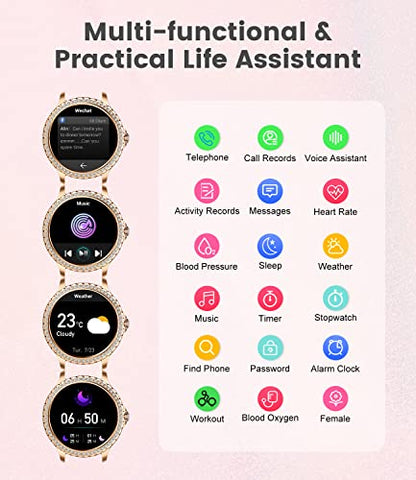 LIGE Montre Connectée Femme avec Appel