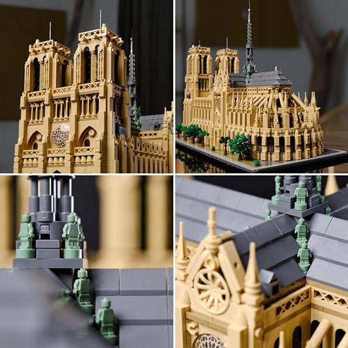 LEGO  Notre-Dame de Paris - Maquette à Construire d’Exposition Architectural - Set pour Adultes - Cathédrale 21061 pièces