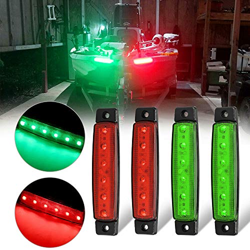 Lot de 4 Lampes de Navigation à LED pour Bateau 12V